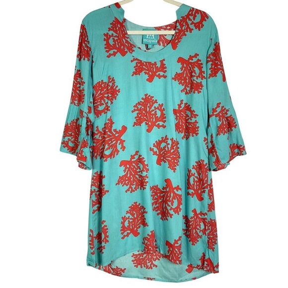 NWT Escapada 3/4 Sleeve Charleston Tunic Dress, medium, 100% rayon - Picture 1 of 11